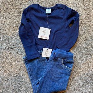 Hanna Andersson NWT jeans top boys 90